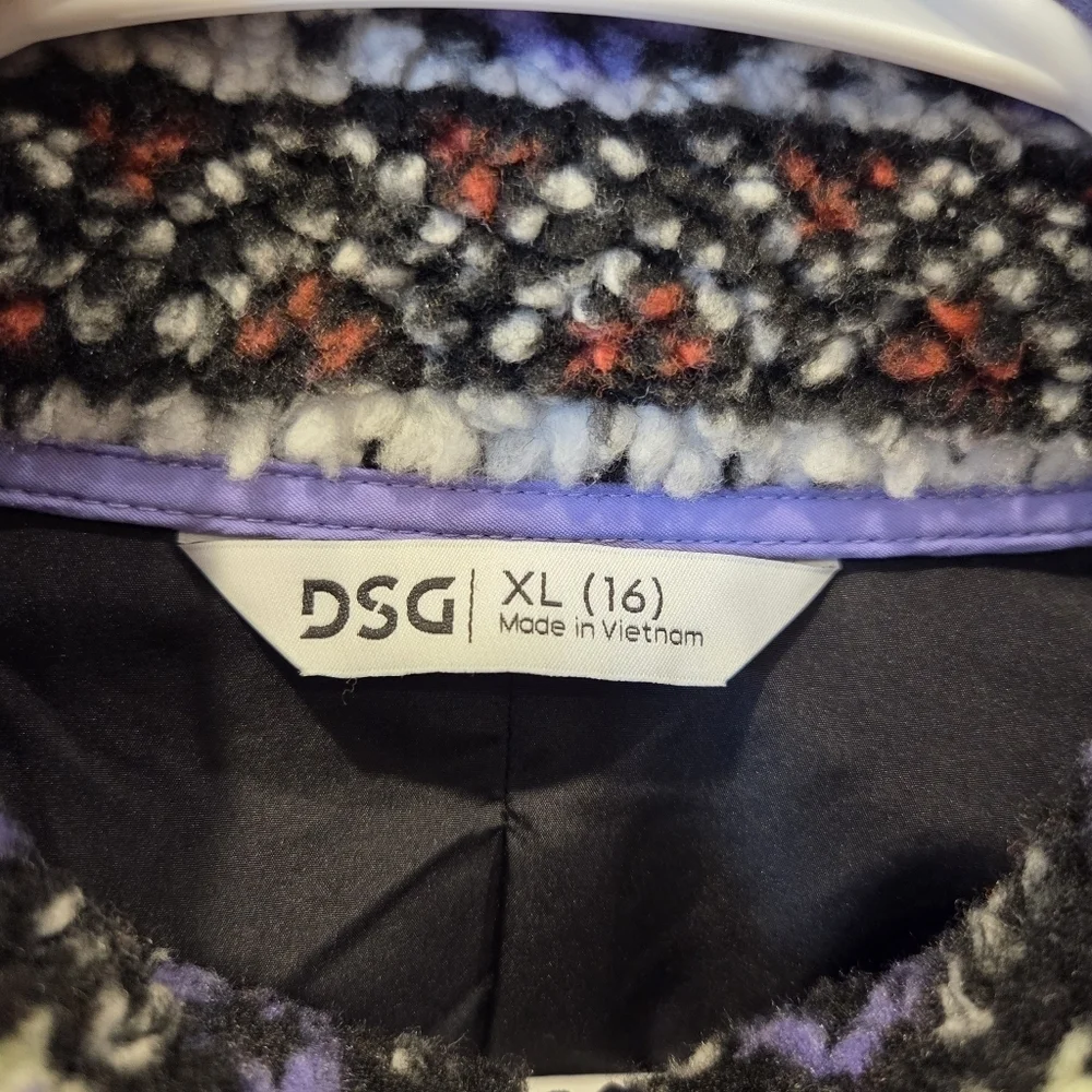 DSG Girls' XL (16) Cozy Fleece Full Zip Jacket Outerwear Warm Casual Outdoor New
